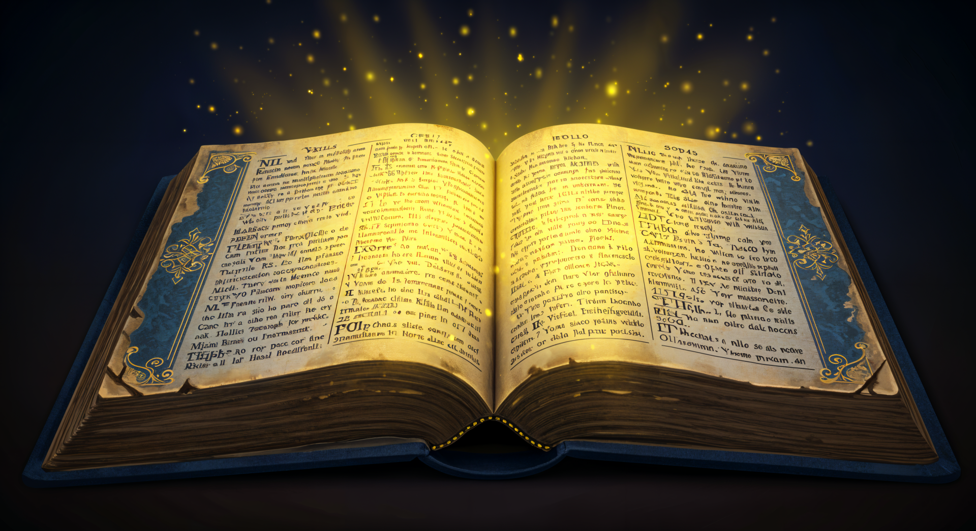 An open Bible glows with radiant light, surrounded by sparkles, creating an inspiring 4K Ultra HD desktop wallpaper and background.