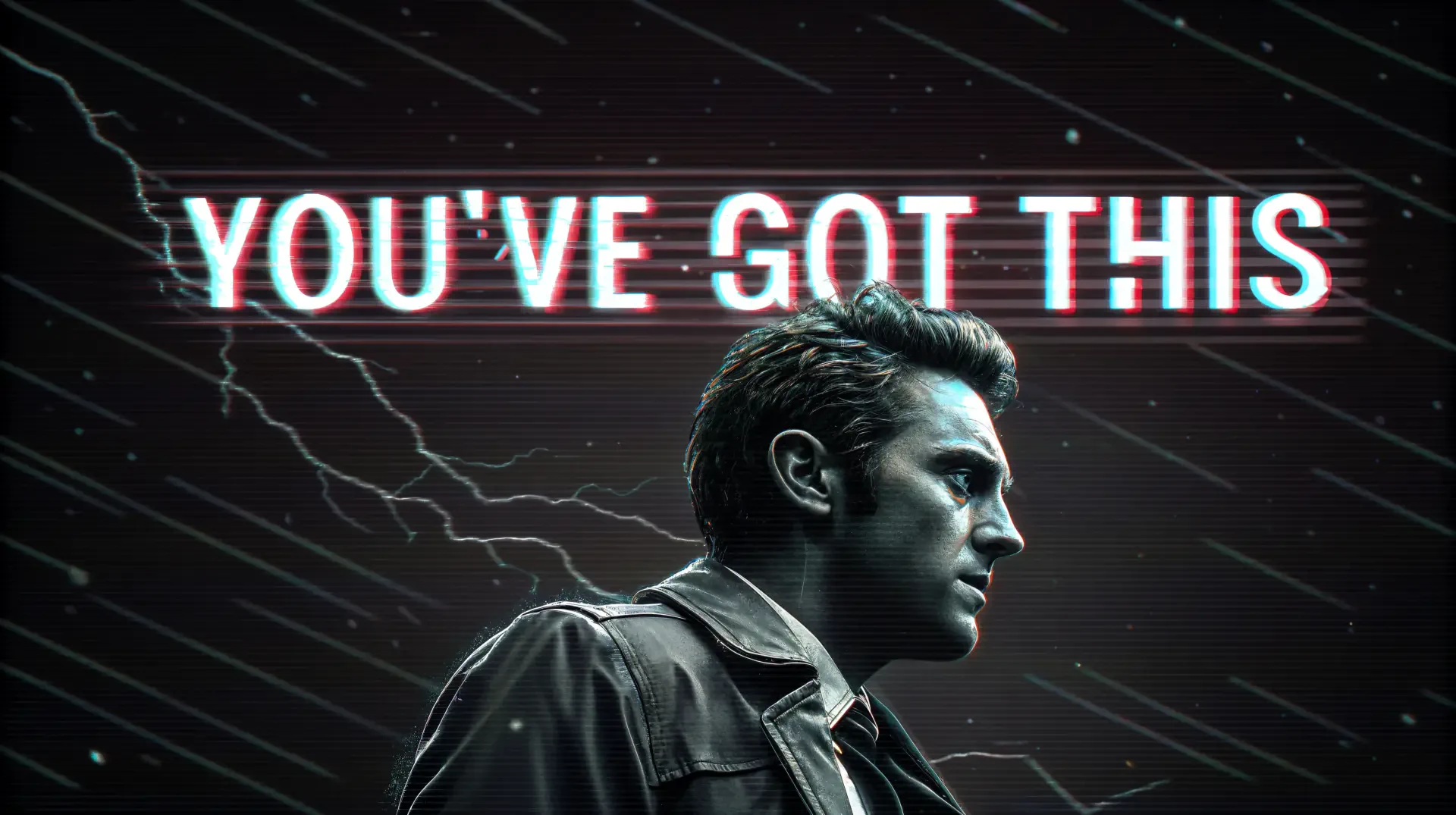 4K Ultra HD PC desktop wallpaper featuring a serious man in profile with the motivational phrase YOU'VE GOT THIS boldly displayed above him.