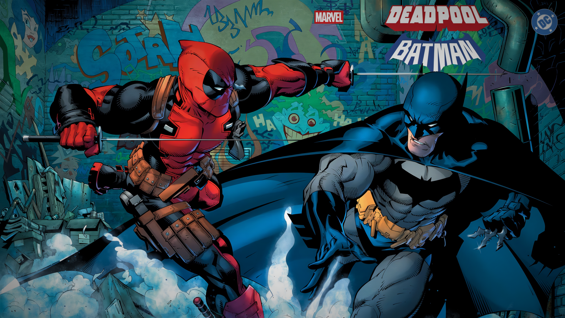 Deadpool vs Batman 4K Ultra HD Comic Wallpaper 4154x2336 Wallpaper — free download
