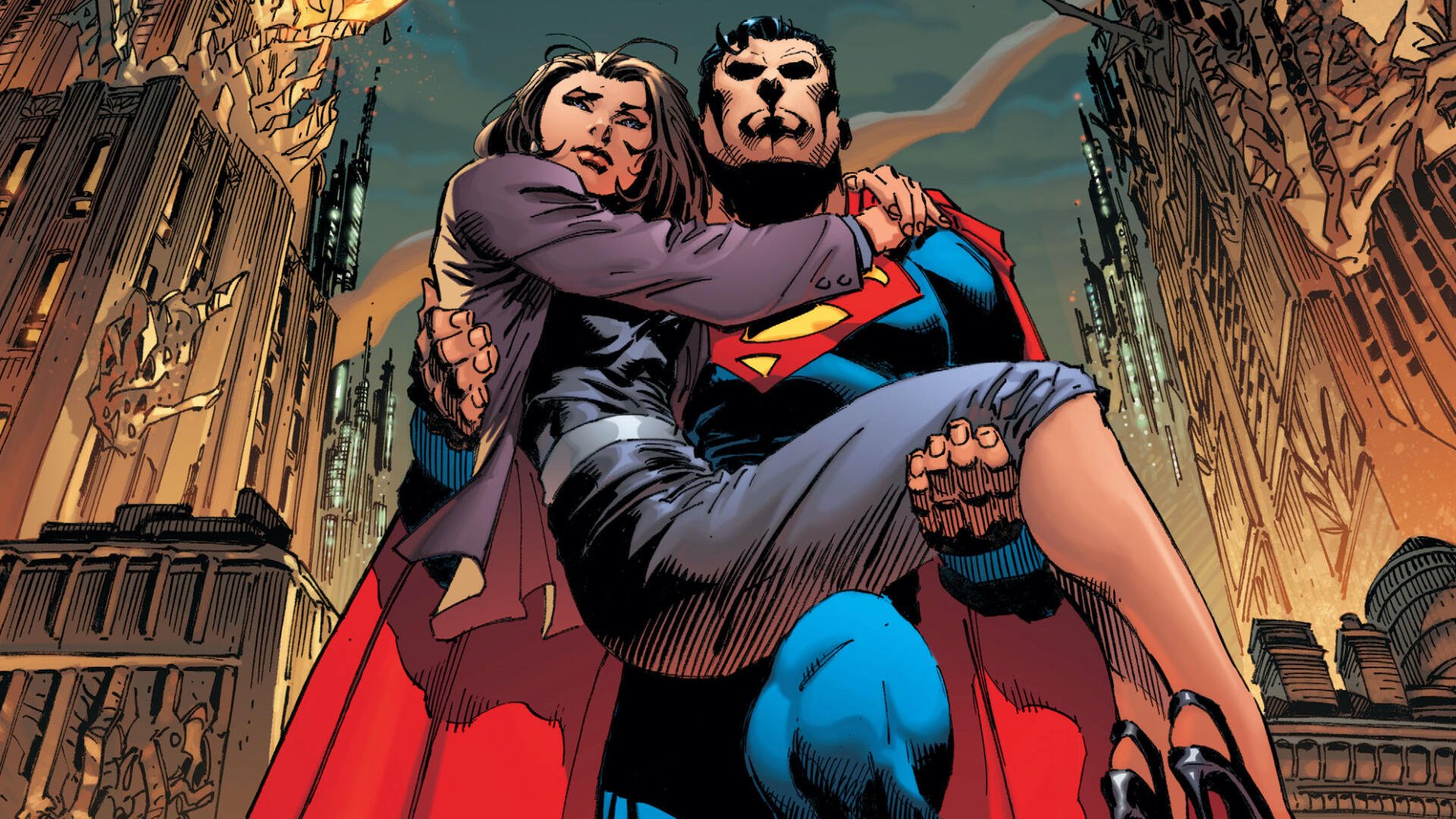 Download Superman: Up In The Sky HD Wallpaper by Andy Kubert