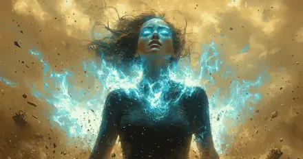 AI Art lightning HD Desktop Wallpaper | Background Image