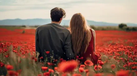 AI Art Romantic HD Desktop Wallpaper | Background Image