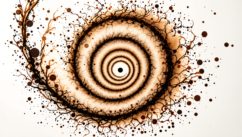 {{ A detailed Fibonacci spiral design in rich brown tones with intricate branching patterns, rendered as a 4K Ultra HD PC desktop wallpaper and background. 