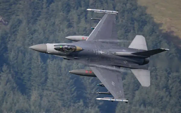 aircraft military General Dynamics F-16 Fighting Falcon HD Desktop Wallpaper | Background Image
