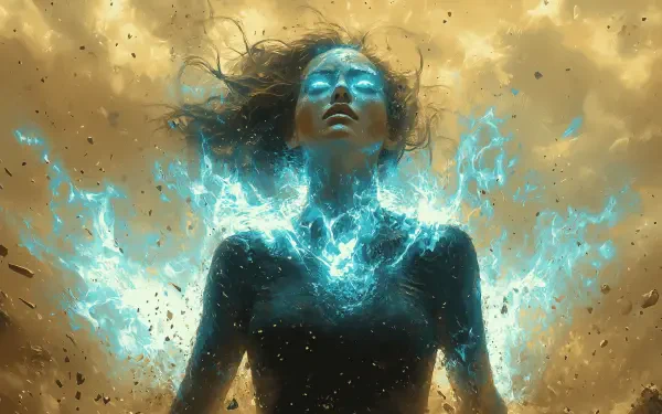 AI Art lightning HD Desktop Wallpaper | Background Image
