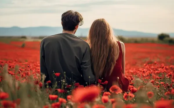 AI Art Romantic HD Desktop Wallpaper | Background Image