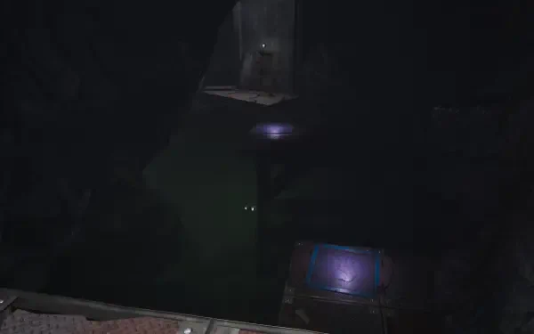 Dark, eerie scene from the video game Poppy Playtime: Chapter 4, featured as an HD PC desktop wallpaper and background.