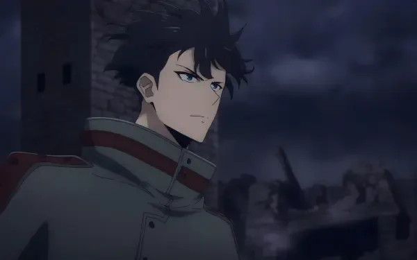 Sung Jin-Woo stands confidently in a dark, atmospheric setting, showcasing his character from Solo Leveling in stunning 8K Ultra HD. An engaging anime wallpaper for fans.