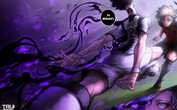 Anime-themed 4K Ultra HD wallpaper featuring Dan Lorenzo from Blue Lock, showcasing dynamic action and intense emotions with vibrant colors and dramatic details.