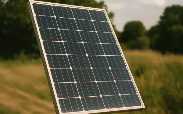 4K Ultra HD PC desktop wallpaper showing a close-up view of a solar panel against a blurred natural background.