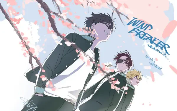 Anime Wind Breaker Hayato Suou Haruka Sakura Akihiko Nirei HD Desktop Wallpaper | Background Image