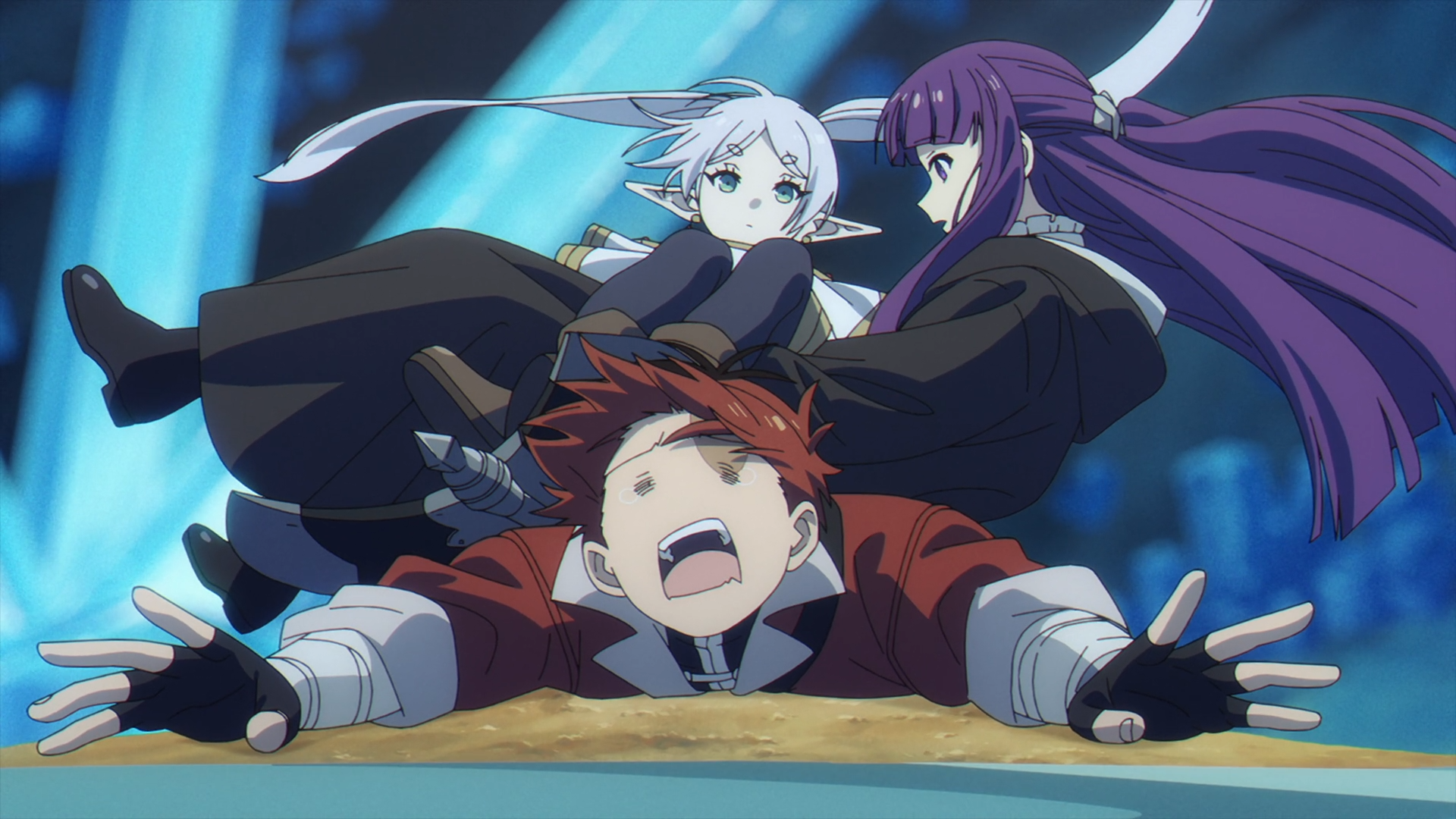 Frieren Beyond Journey's End — Stark, Frieren & Fern HD Wallpaper