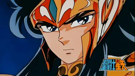 Close-up of Aquarius Camus from Saint Seiya, anime portrait in gold helmet and armor against a deep blue backdrop — 4K Ultra HD PC desktop wallpaper