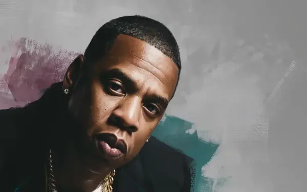 Close-up portrait of a rapper with a textured gray-green backdrop — moody music-themed 2K Quad HD PC desktop wallpaper and background.