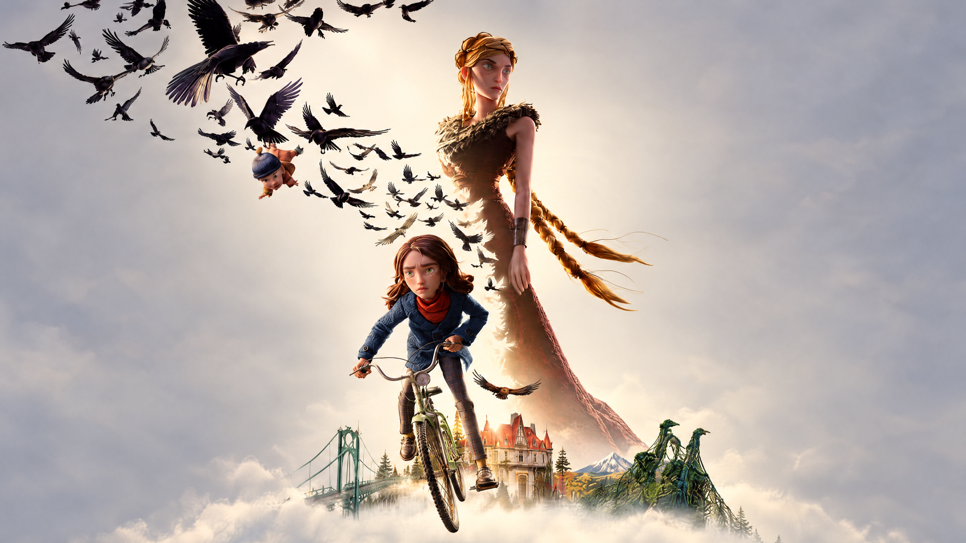 Wildwood (2026): Bicycle Riders Beneath a Sky of Birds | 3840x2160 ...