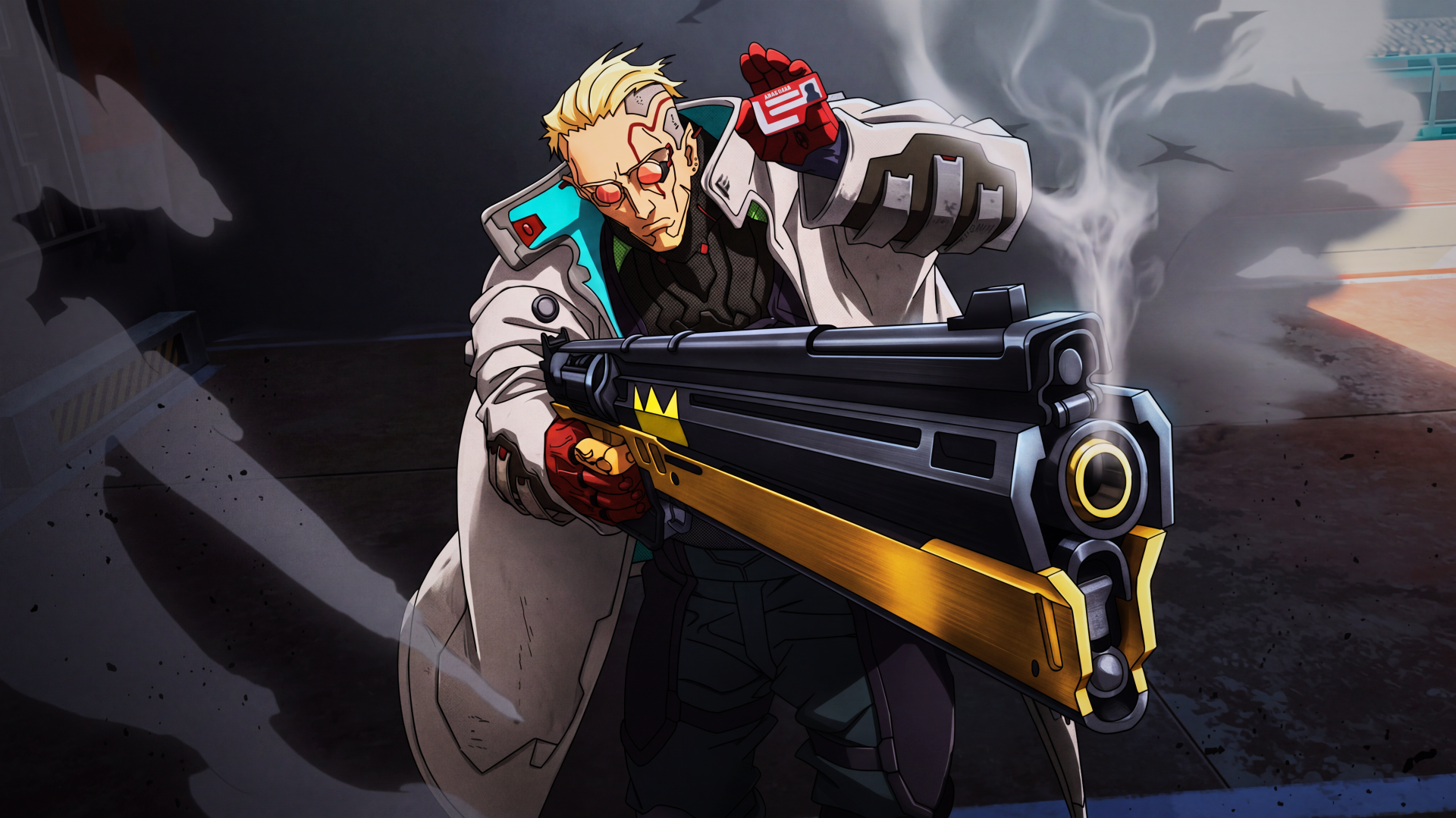Cyberpunk Edgerunners 2 Weak Kingsley Smoking Pistol 5k Ultra HD ...