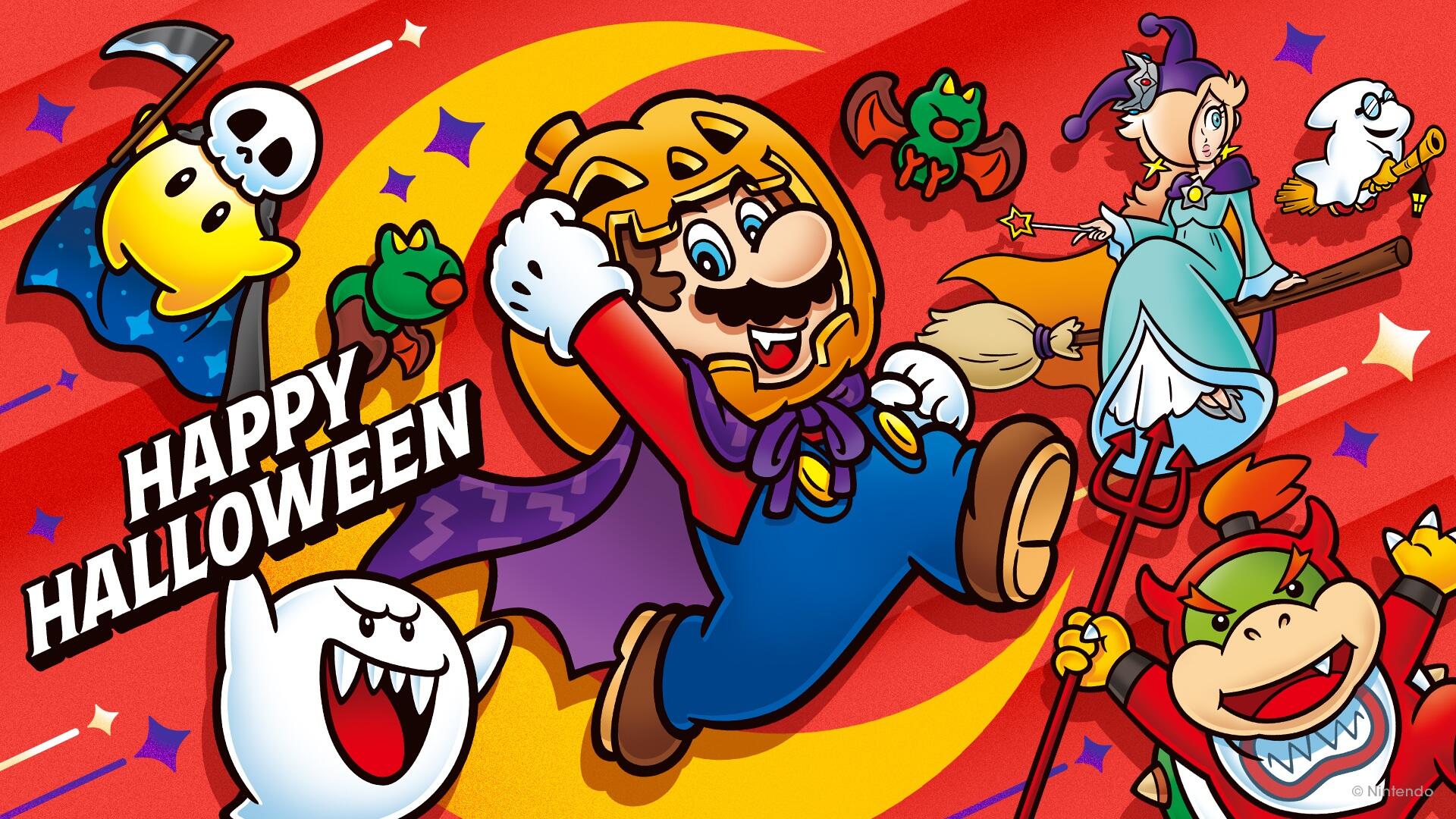 Super Mario’s Spooky Halloween HD Wallpaper | 1920x1080 | Wallpaper Abyss
