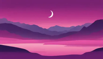 minimalist art purple landscape HD Desktop Wallpaper | Background Image
