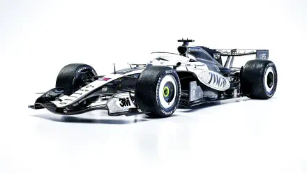 Cadillac MAC-26 F1 race car from the Cadillac F1 Team, featured in an 8K Ultra HD desktop wallpaper on a clean white background.