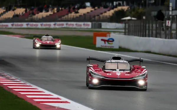 Toyota TR010 Hybrid race cars speeding along the circuit in the FIA World Endurance Championship, 5K Ultra HD desktop wallpaper.