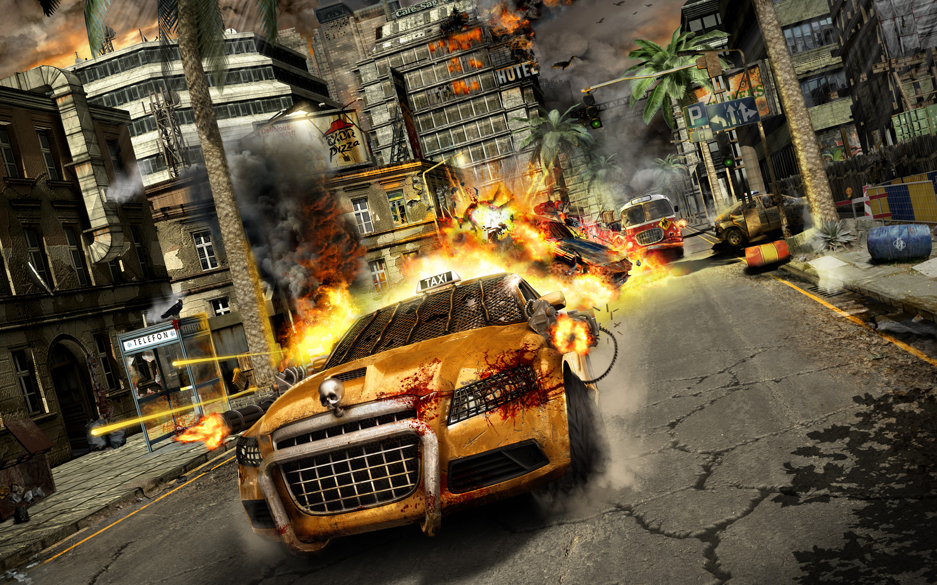Video Game Zombie Driver HD Wallpaper | Background Image