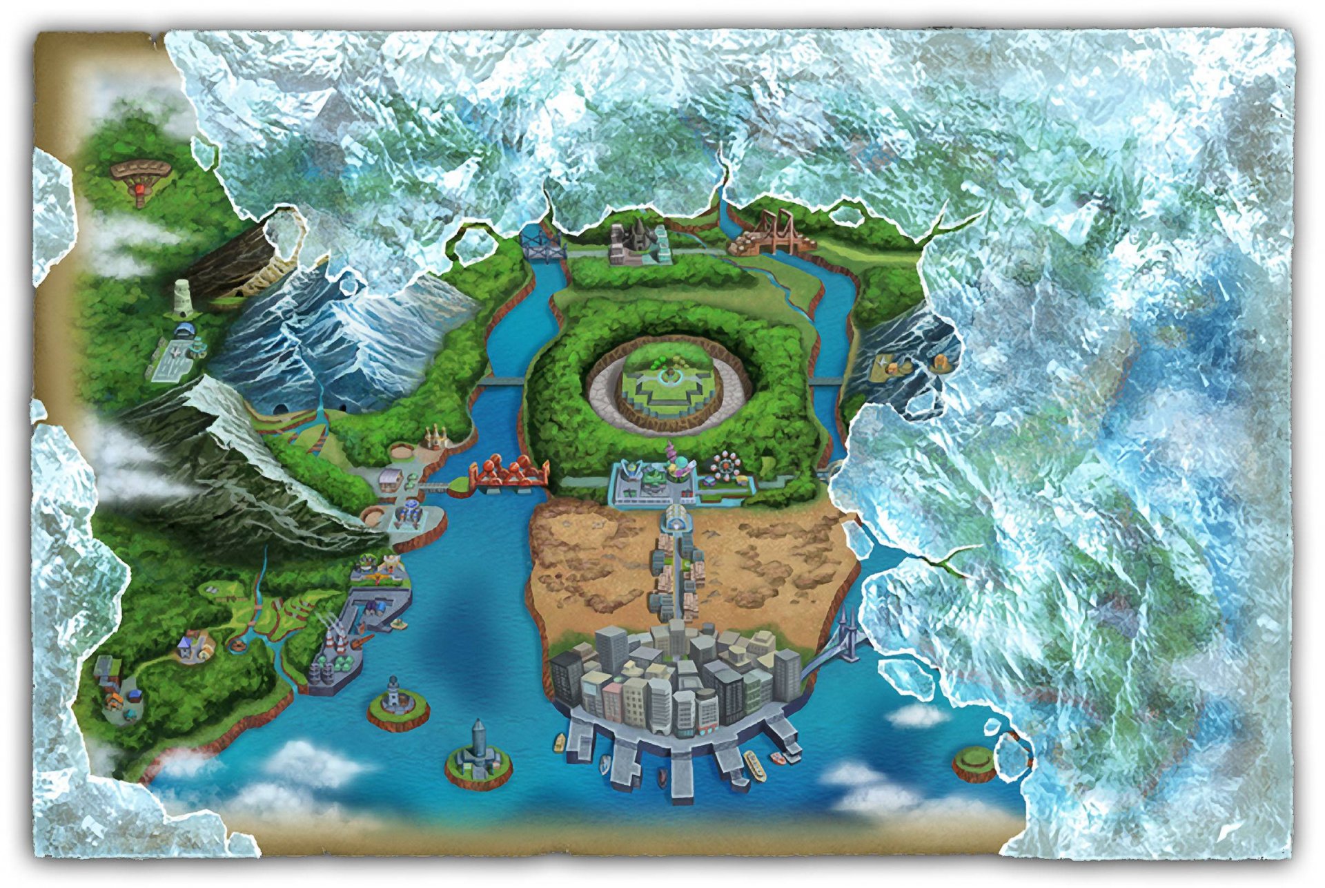 Download Pokemon Map Video Game Pokemon: Black And White 2 HD Wallpaper