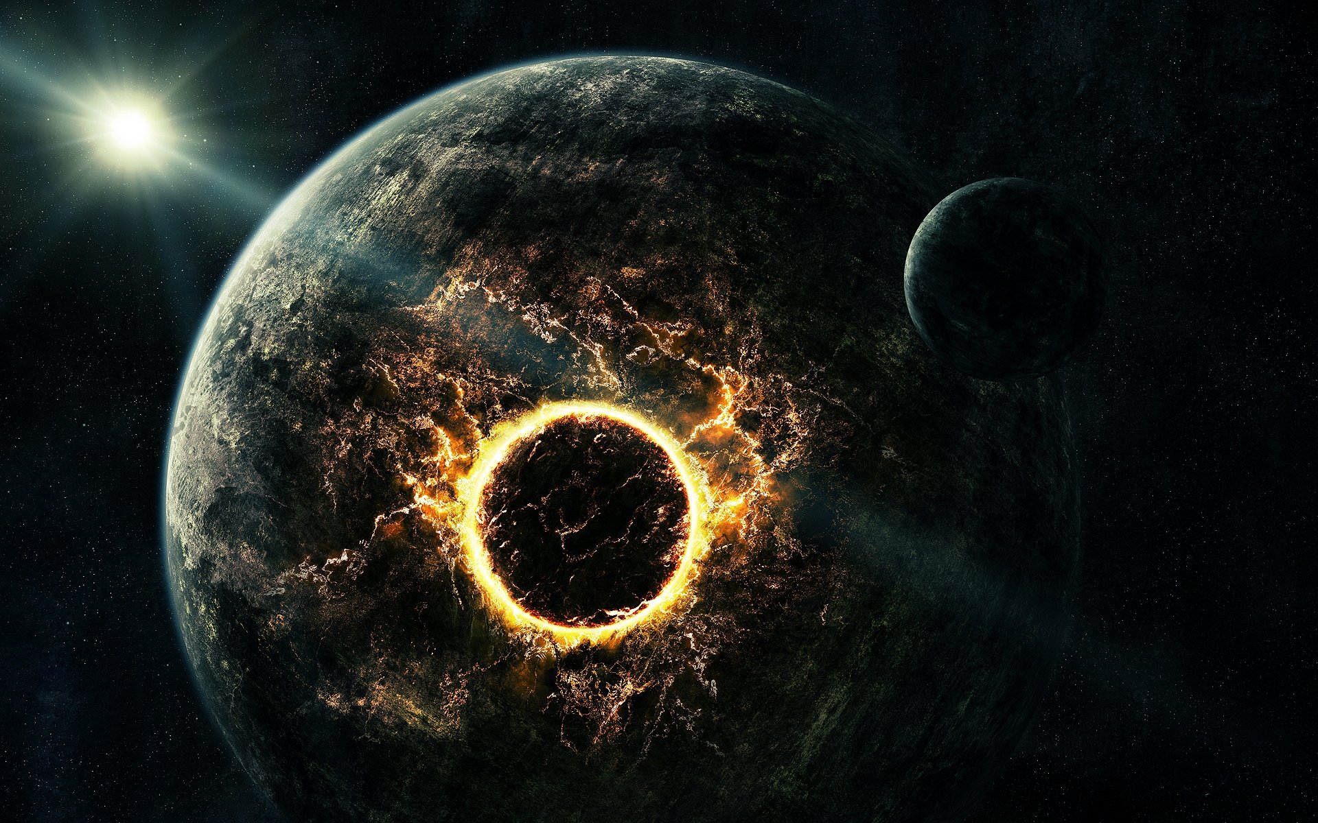 Download Sci Fi Collision HD Wallpaper