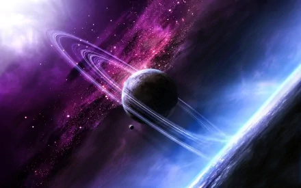 Sci Fi planetary ring HD Desktop Wallpaper | Background Image