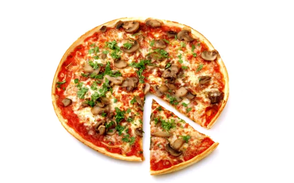  Cheese and mushroom pizza