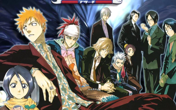 Hanataro Yamada Uryu Ishida Byakuya Kuchiki Momo Hinamori Tōshirō Hitsugaya Gin Ichimaru Kisuke Urahara Renji Abarai Rukia Kuchiki Ichigo Kurosaki Anime Bleach HD Desktop Wallpaper | Background Image