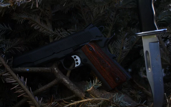  1911 Handgun w/ Knife