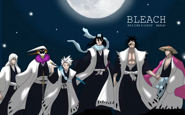 Mayuri Kurotsuchi Jūshirō Ukitake Kenpachi Zaraki Shunsui Kyōraku Tōshirō Hitsugaya Byakuya Kuchiki Anime Bleach HD Desktop Wallpaper | Background Image