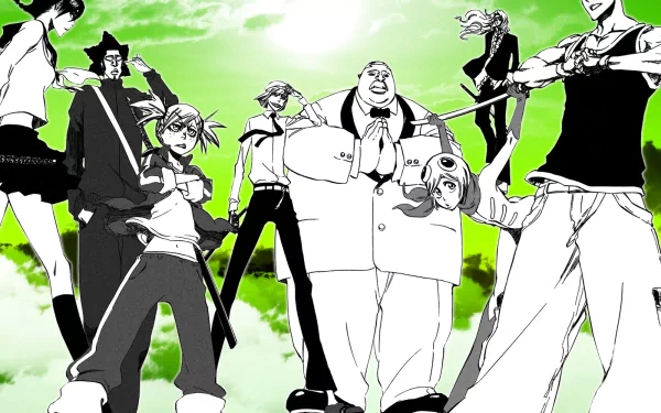 Hiyori Sarugaki Rōjūrō Ōtoribashi Hachigen Ushoda Kensei Muguruma Mashiro Kuna Shinji Hirako Love Aikawa Lisa Yadomaru Anime Bleach HD Desktop Wallpaper | Background Image