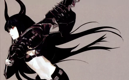 Black Gold Saw Anime Black Rock Shooter HD Desktop Wallpaper | Background Image