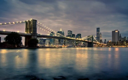 man made Brooklyn Bridge HD Desktop Wallpaper | Background Image