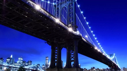 man made Manhattan Bridge HD Desktop Wallpaper | Background Image