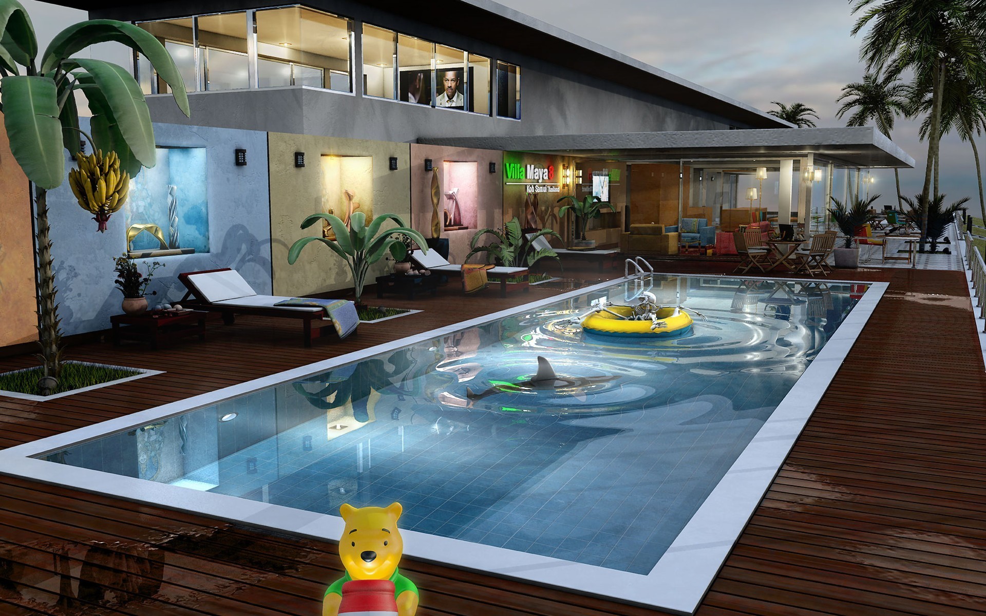 Download Man Made Pool HD Wallpaper