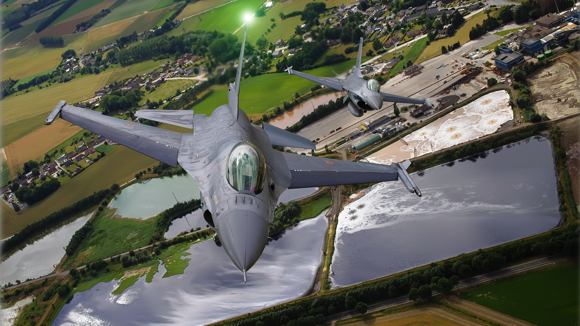 General Dynamics F-16 Fighting Falcon Full HD Wallpaper ...