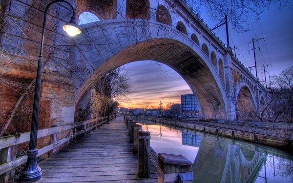 Man Made Manayunk Canal HD Wallpaper | Background Image