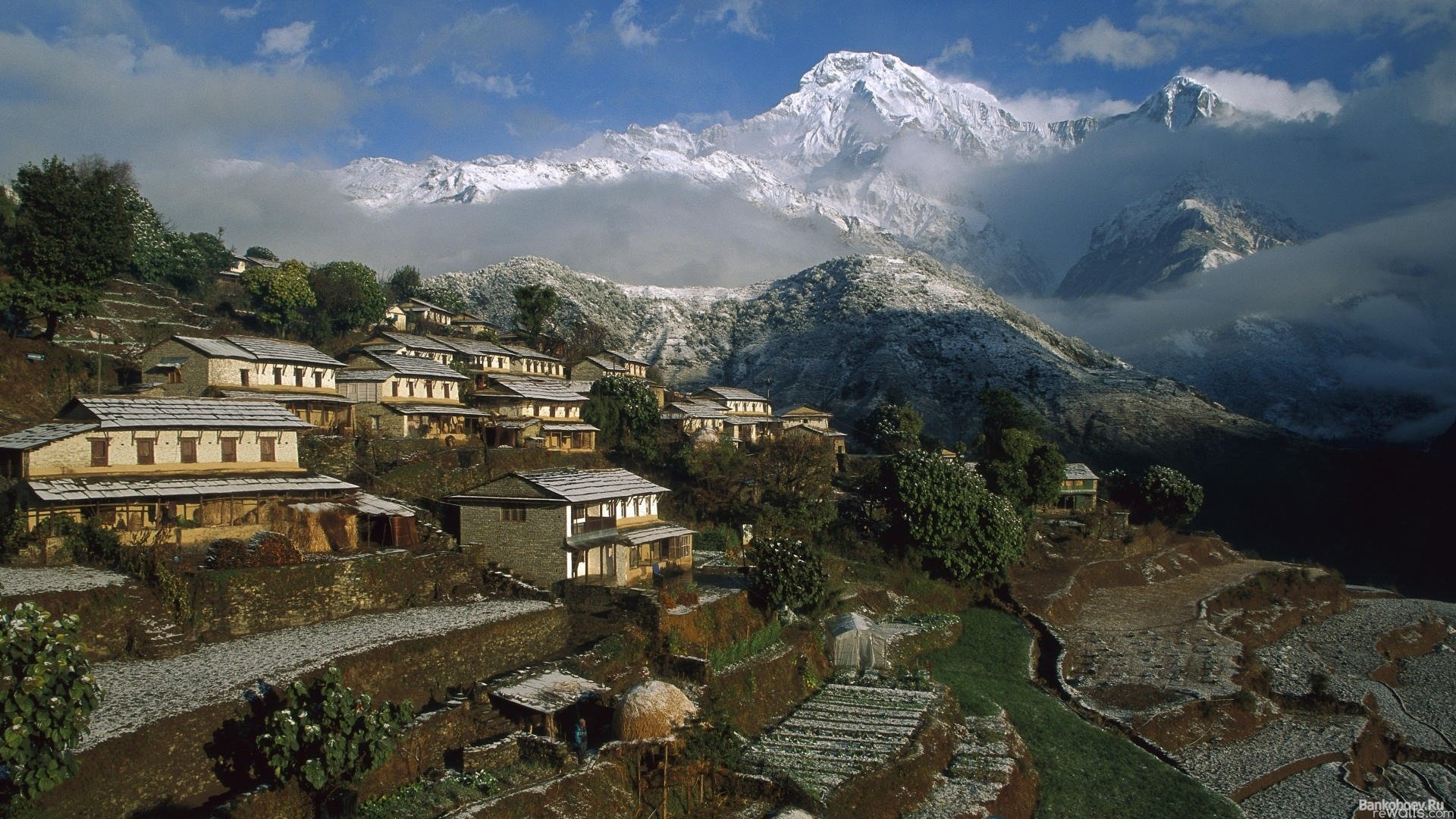 Download Nepal Man Made Town HD Wallpaper