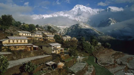 Nepal man made town HD Desktop Wallpaper | Background Image