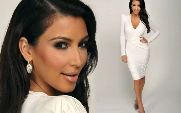 Celebrity Kim Kardashian HD Desktop Wallpaper | Background Image