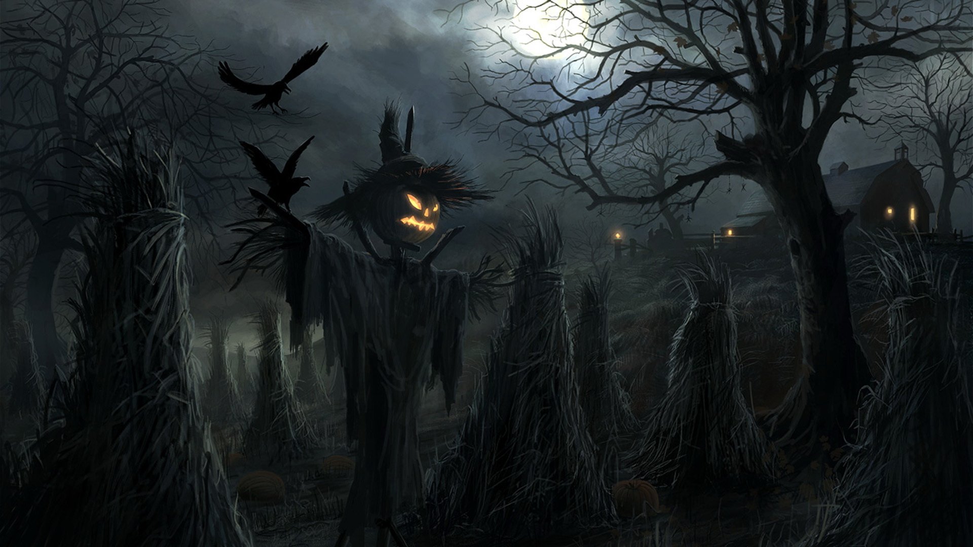 halloween scarecrows wallpaper