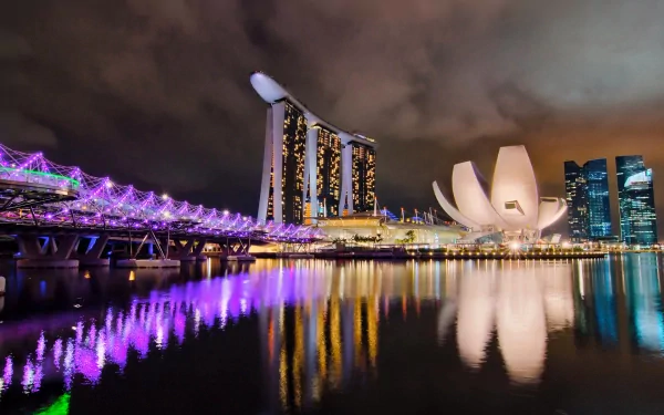 man made Marina Bay Sands HD Desktop Wallpaper | Background Image