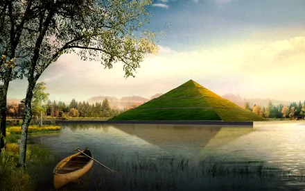 artistic canoe HD Desktop Wallpaper | Background Image