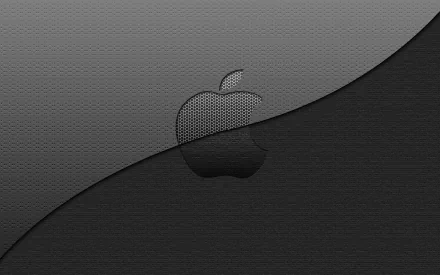 HD PC desktop wallpaper featuring a textured, dark gray background with a subtle Apple Inc. logo integrated into the design, highlighting technology and sleek aesthetics.