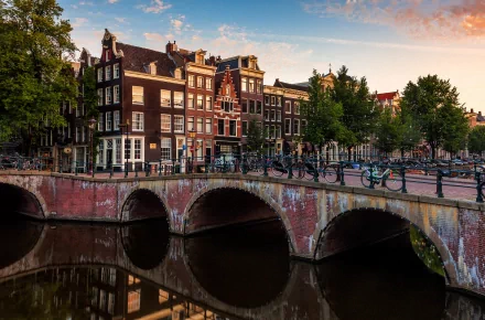 Netherlands Amsterdam man made bridge HD Desktop Wallpaper | Background Image