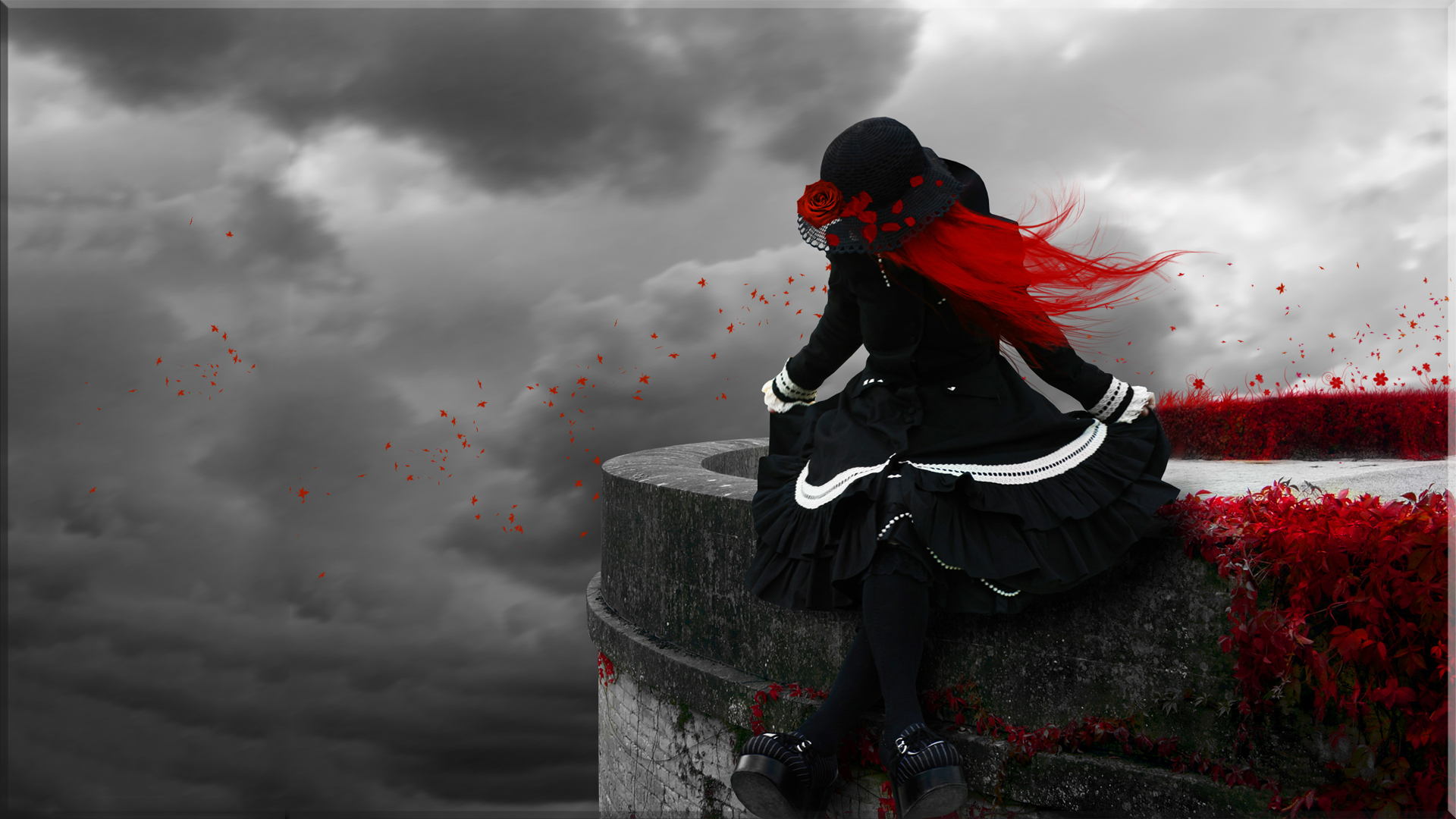 Gothic Redhead HD Wallpaper | Background Image | 1920x1080 ...