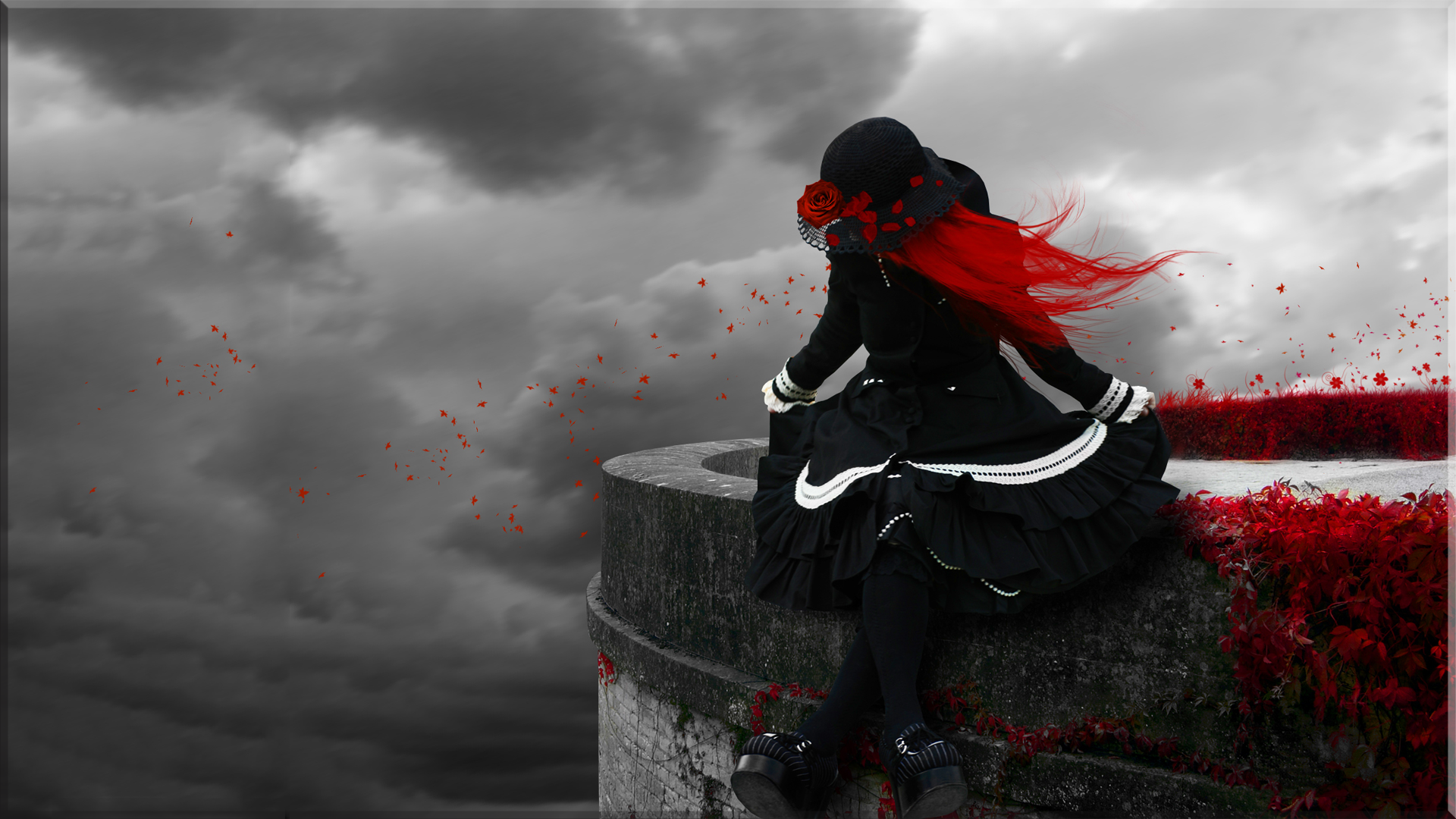 Gothic Redhead Hd Wallpaper Background Image 1920x1080 Id368000