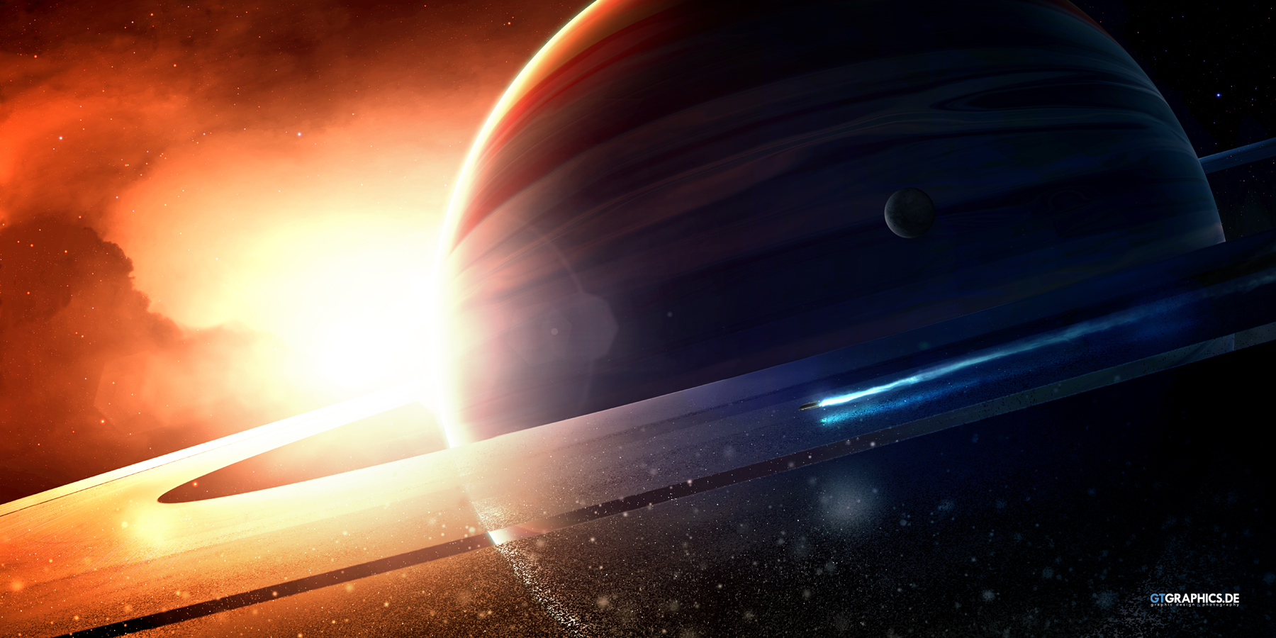 Download Sci Fi Planetary Ring Wallpaper